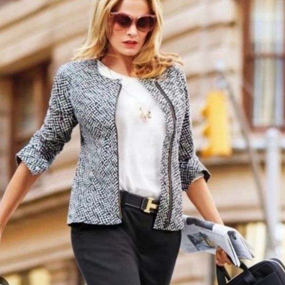 Cabi Cliffside multicoloured moto jacket - Picture 1 of 9